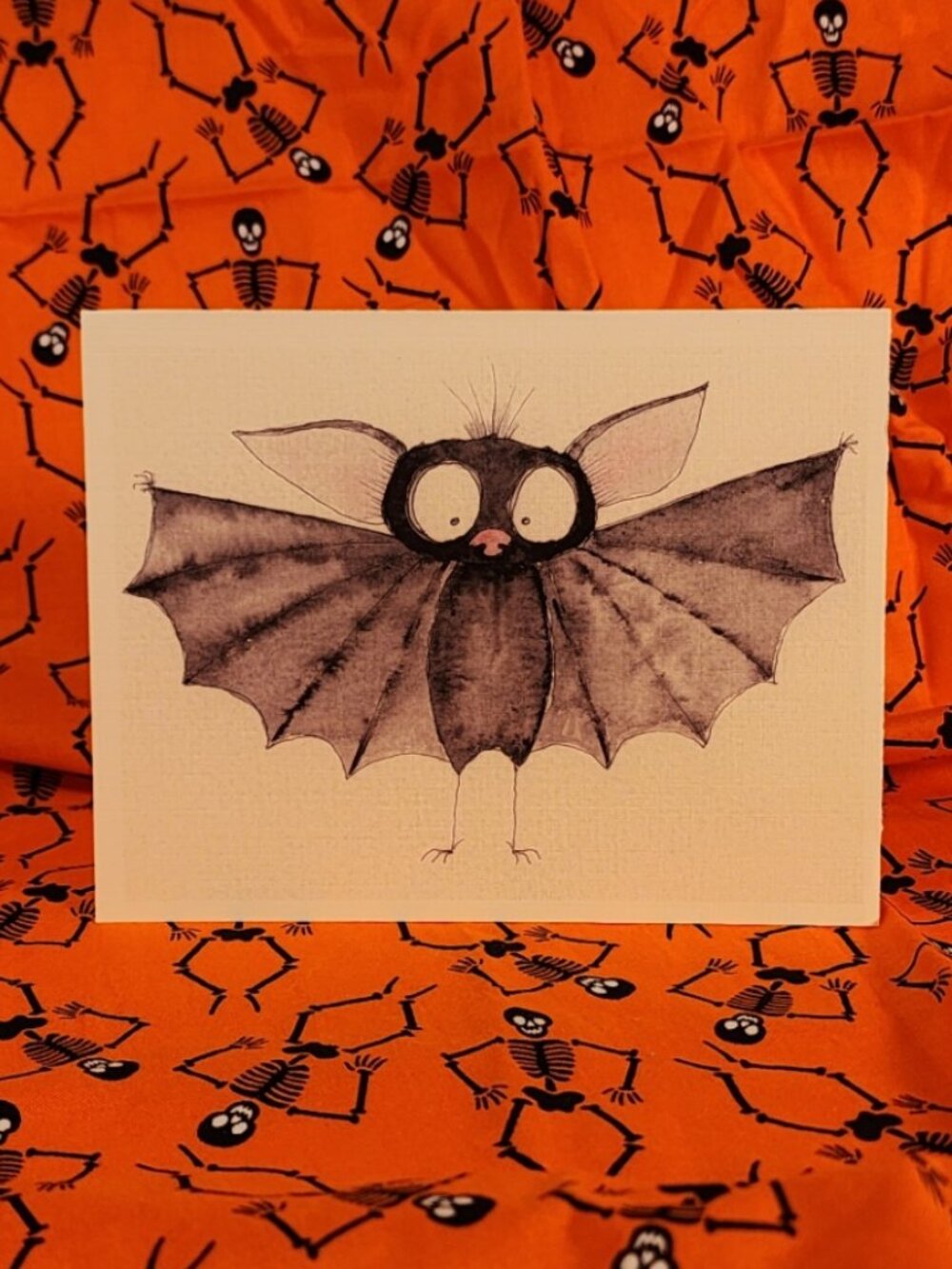 HANDCRAFTED Halloween Cards on Linen Cardstock & Matching Self-Seal Envelopes